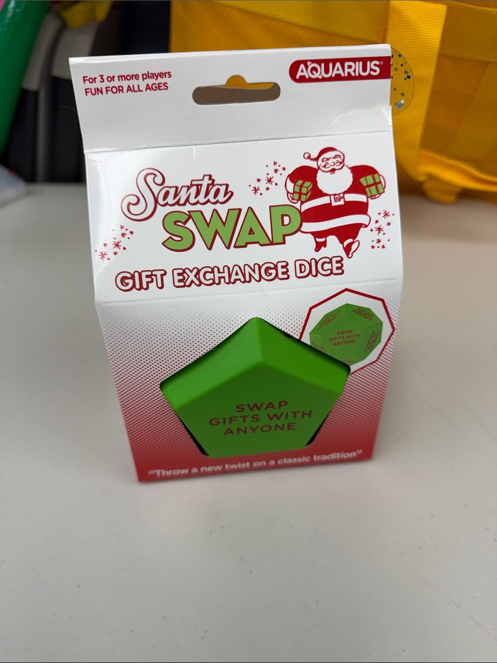 Aquarius Santa Swap Green Gift Exchange Dice